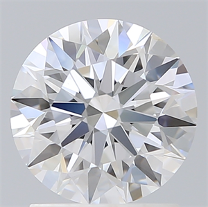 Picture of Lab Created Diamond 1.67 Carats, Round with Ideal Cut, E Color, VS1 Clarity and Certified by IGI