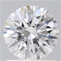 Lab Created Diamond 1.10 Carats, Round with Ideal Cut, D Color, VVS2 Clarity and Certified by IGI