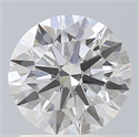 Lab Created Diamond 1.66 Carats, Round with Ideal Cut, E Color, VS1 Clarity and Certified by IGI