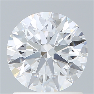 Picture of Lab Created Diamond 1.24 Carats, Round with Ideal Cut, D Color, VVS2 Clarity and Certified by IGI