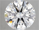 Lab Created Diamond 4.19 Carats, Round with ideal Cut, D Color, vvs2 Clarity and Certified by IGI