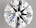 Lab Created Diamond 4.18 Carats, Round with ideal Cut, D Color, vvs2 Clarity and Certified by IGI