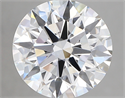 Lab Created Diamond 4.15 Carats, Round with ideal Cut, D Color, vs1 Clarity and Certified by IGI