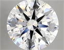 Lab Created Diamond 4.14 Carats, Round with ideal Cut, D Color, vvs2 Clarity and Certified by IGI
