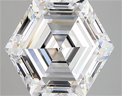 Picture of Lab Created Diamond 4.70 Carats, HEXAGON with  Cut, D Color, vvs2 Clarity and Certified by IGI