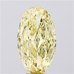 Picture of Lab Created Diamond 8.02 Carats, Oval with  Cut, Fancy Intense Yellow Color, VS1 Clarity and Certified by IGI