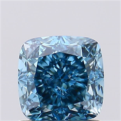 Picture of Lab Created Diamond 1.10 Carats, SQUARE CUSHION with  Cut, Fancy Vivid Blue Color, VVS2 Clarity and Certified by IGI