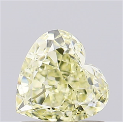 Picture of Lab Created Diamond 1.01 Carats, Heart with  Cut, Fancy Intense Yellow Color, VVS2 Clarity and Certified by IGI
