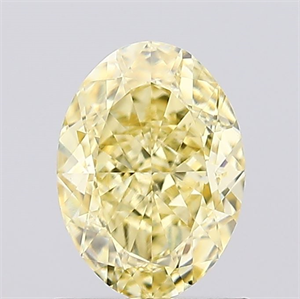 Picture of Lab Created Diamond 1.04 Carats, Oval with  Cut, Fancy Intense Yellow Color, VS1 Clarity and Certified by IGI