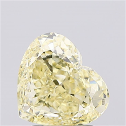 Picture of Lab Created Diamond 2.13 Carats, Heart with  Cut, Fancy Intense Yellow Color, VVS2 Clarity and Certified by IGI