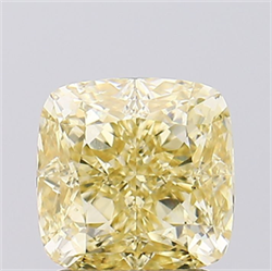 Picture of Lab Created Diamond 2.00 Carats, SQUARE CUSHION with  Cut, Fancy Intense Yellow Color, VS1 Clarity and Certified by IGI