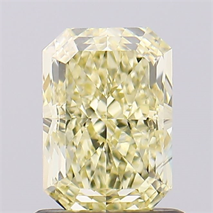 Picture of Lab Created Diamond 1.06 Carats, Radiant with  Cut, Fancy Intense Yellow Color, VS1 Clarity and Certified by IGI