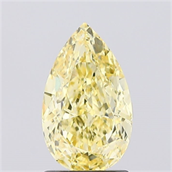 Foto Del inventario de diamantes de laboratorio, 1.56 quilates, De pera , Color Fancy Intense Yellow, claridad VVS2 y certificado IGI de