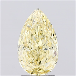 Foto Del inventario de diamantes de laboratorio, 2.04 quilates, De pera , Color Fancy Intense Yellow, claridad VVS2 y certificado IGI de