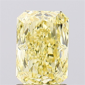 Picture of Lab Created Diamond 1.52 Carats, Radiant with  Cut, Fancy Intense Yellow Color, VVS2 Clarity and Certified by IGI