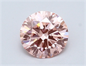 Lab Created Diamond 0.96 Carats, Round with very good Cut, INTENSE  PINK Color, si1 Clarity and Certified by IGI