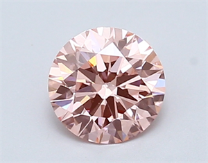 Picture of Lab Created Diamond 0.96 Carats, Round with very good Cut, INTENSE  PINK Color, si1 Clarity and Certified by IGI