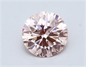Del inventario de diamantes de laboratorio, 0.85 quilates, Redondo , Color INTENSE  PINK, claridad vvs2 y certificado IGI