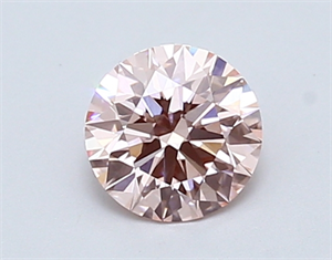 Picture of Lab Created Diamond 0.85 Carats, Round with ideal Cut, INTENSE  PINK Color, vvs2 Clarity and Certified by IGI