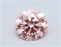 Del inventario de diamantes de laboratorio, 0.80 quilates, Redondo , Color INTENSE  PINK, claridad vs2 y certificado IGI
