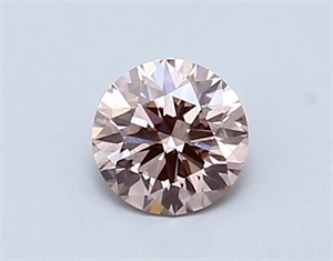 Picture of Lab Created Diamond 0.57 Carats, Round with very good Cut, FANCY  PINK Color, si1 Clarity and Certified by IGI