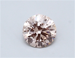 Picture of Lab Created Diamond 0.51 Carats, Round with excellent Cut, FANCY  PINK Color, vvs2 Clarity and Certified by IGI