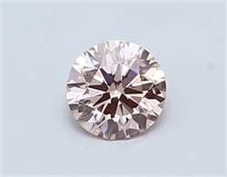 Picture of Lab Created Diamond 0.47 Carats, Round with ideal Cut, FANCY  PINK Color, vs2 Clarity and Certified by IGI