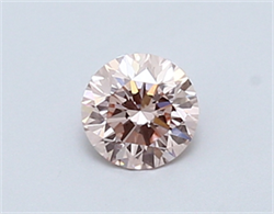 Picture of Lab Created Diamond 0.45 Carats, Round with excellent Cut, FANCY  PINK Color, vvs2 Clarity and Certified by IGI