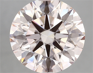 Picture of Lab Created Diamond 4.25 Carats, Round with ideal Cut, LIGHT  PINK Color, vvs2 Clarity and Certified by IGI