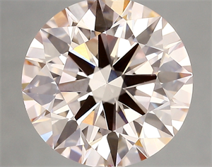 Picture of Lab Created Diamond 4.21 Carats, Round with ideal Cut, LIGHT  PINK Color, vs1 Clarity and Certified by IGI