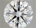 Lab Created Diamond 4.08 Carats, Round with ideal Cut, D Color, vvs2 Clarity and Certified by IGI