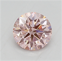 Lab Created Diamond 0.71 Carats, Round with ideal Cut, INTENSE  PINK Color, vvs2 Clarity and Certified by IGI