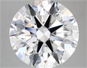 Lab Created Diamond 4.06 Carats, Round with ideal Cut, D Color, vvs2 Clarity and Certified by IGI