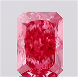 Picture of Lab Created Diamond 2.01 Carats, Radiant with  Cut, Fancy Vivid Pink Color, VS2 Clarity and Certified by IGI