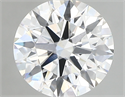 Lab Created Diamond 1.87 Carats, Round with ideal Cut, D Color, vs1 Clarity and Certified by IGI