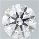 Lab Created Diamond 7.35 Carats, Round with Ideal Cut, G Color, VS1 Clarity and Certified by IGI
