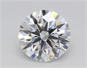 Lab Created Diamond 1.85 Carats, Round with Ideal Cut, D Color, VS2 Clarity and Certified by IGI