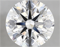 Lab Created Diamond 2.76 Carats, Round with ideal Cut, D Color, si1 Clarity and Certified by IGI