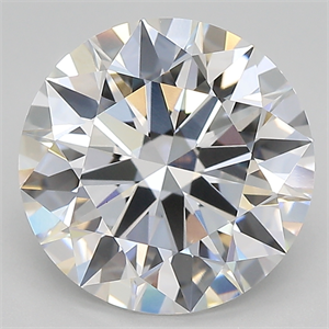 Picture of Lab Created Diamond 4.37 Carats, Round with ideal Cut, D Color, vvs2 Clarity and Certified by IGI
