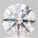 Lab Created Diamond 1.70 Carats, Round with Ideal Cut, D Color, VS2 Clarity and Certified by IGI