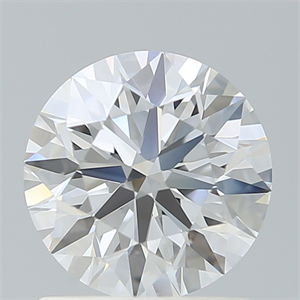 Picture of Lab Created Diamond 1.29 Carats, Round with Ideal Cut, E Color, VVS1 Clarity and Certified by IGI