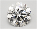 Lab Created Diamond 1.86 Carats, Round with ideal Cut, E Color, vs1 Clarity and Certified by IGI
