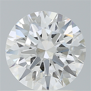 Picture of Lab Created Diamond 1.87 Carats, Round with Ideal Cut, E Color, VS2 Clarity and Certified by IGI