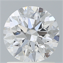 Lab Created Diamond 1.30 Carats, Round with Ideal Cut, D Color, VS1 Clarity and Certified by IGI