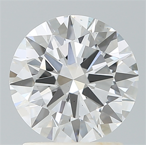 Picture of Lab Created Diamond 1.70 Carats, Round with Excellent Cut, E Color, VS1 Clarity and Certified by IGI