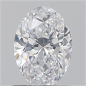 0.70 Carats, Oval D Color, SI2 Clarity and Certified by GIA