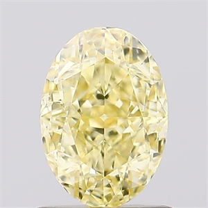 Picture of Lab Created Diamond 1.10 Carats, Oval with  Cut, Fancy Intense Yellow Color, VS1 Clarity and Certified by IGI