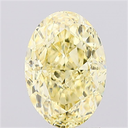 Picture of Lab Created Diamond 2.01 Carats, Oval with  Cut, Fancy Intense Yellow Color, VS1 Clarity and Certified by IGI