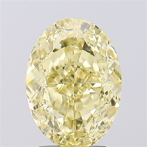 Picture of Lab Created Diamond 2.51 Carats, Oval with  Cut, Fancy Intense Yellow Color, VS1 Clarity and Certified by IGI