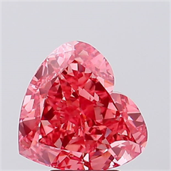 Picture of Lab Created Diamond 5.05 Carats, Heart with  Cut, Fancy Vivid Pink Color, VS1 Clarity and Certified by IGI